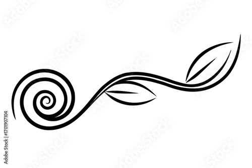 Gentle spiral expanding with smooth abstract swirl formation