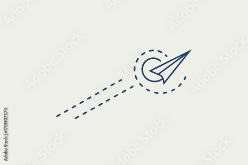 Airwave dash thin diagonal dashed line element