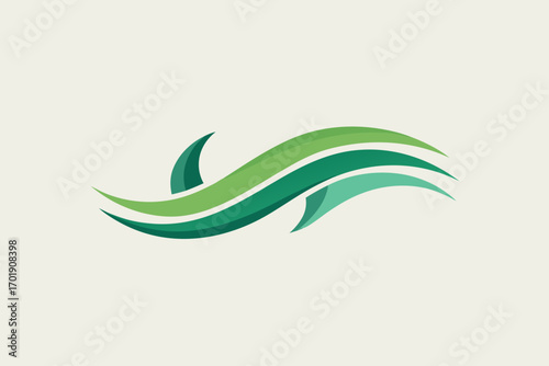 Miniature ribbon flowing soft arc elegant graceful curve