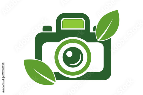 Eco CCTV camera icon bold security surveillance illustration