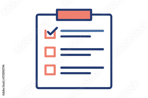 Survey Form Vector Icon Minimal Solid Note Layout