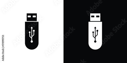 USB icon symbol for templates, web design and infographics