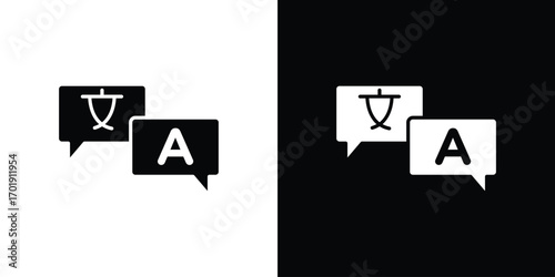 Translation icon symbol for templates, web design and infographics