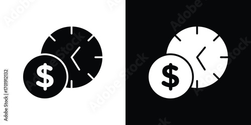 Time is money icon symbol for templates, web design and infographics
