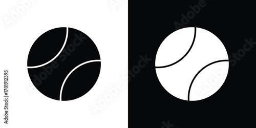 Tennis ball icon symbol for templates, web design and infographics