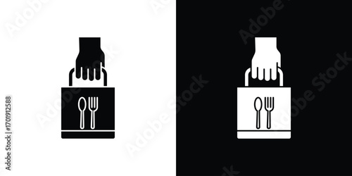 Take away food icon symbol for templates, web design and infographics