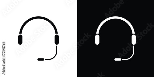Support headset icon symbol for templates, web design and infographics