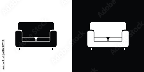 Sofa icon symbol for templates, web design and infographics