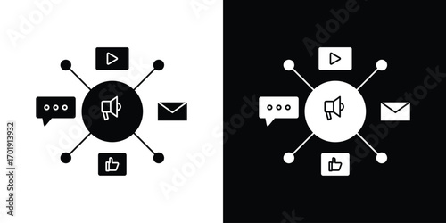 Social campaign icon symbol for templates, web design and infographics