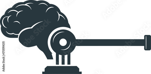 A conceptual illustration of a judge's gavel with a human brain as its head, symbolizing the intersection of law, psychology, and intellectual justice.