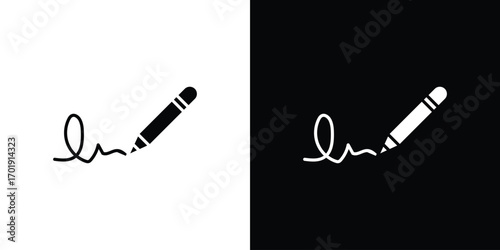 Signature icon symbol for templates, web design and infographics