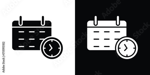Schedule icon symbol for templates, web design and infographics
