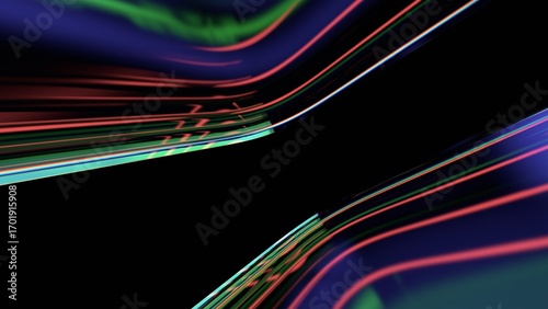 Abstract futuristic design, dark background, 3d render