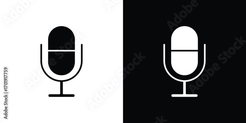 Microphone icon symbol for templates, web design and infographics