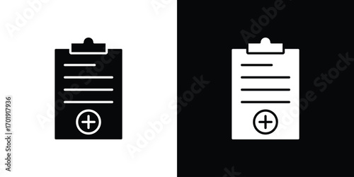 Medical report icon symbol for templates, web design and infographics