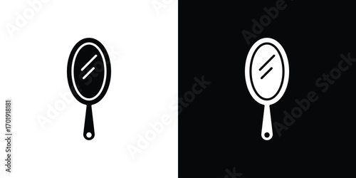 Makeup mirror icon symbol for templates, web design and infographics