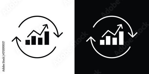 Improvement icon symbol for templates, web design and infographics