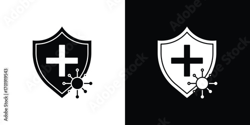 Immunity icon symbol for templates, web design and infographics