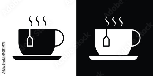 Hot tea icon symbol for templates, web design and infographics