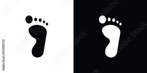 Footprint icon symbol for templates, web design and infographics