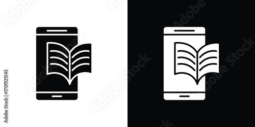Ebook icon symbol for templates, web design and infographics
