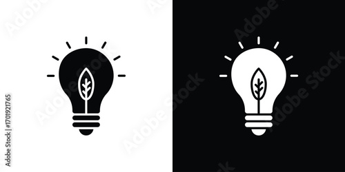ECO Energy icon symbol for templates, web design and infographics