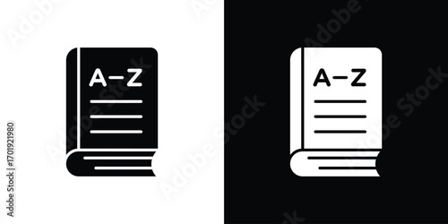 Dictionaries icon symbol for templates, web design and infographics