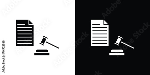 Court decision icon symbol for templates, web design and infographics