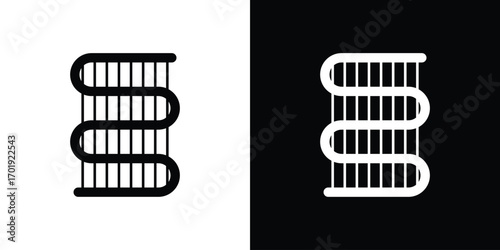 Condenser coil icon symbol for templates, web design and infographics