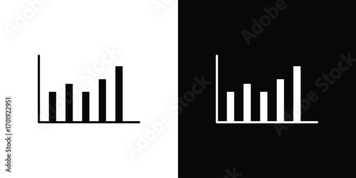 Chart histogram icon symbol for templates, web design and infographics