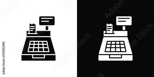 Cash register icon symbol for templates, web design and infographics