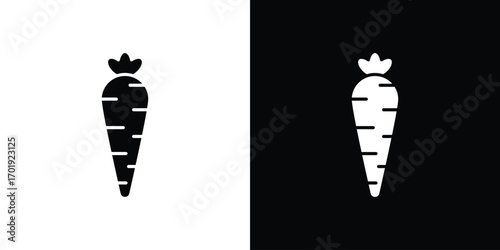 Carrot icon symbol for templates, web design and infographics