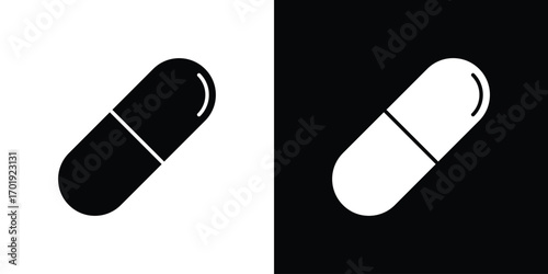 Capsule icon symbol for templates, web design and infographics