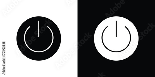 Button on off icon symbol for templates, web design and infographics