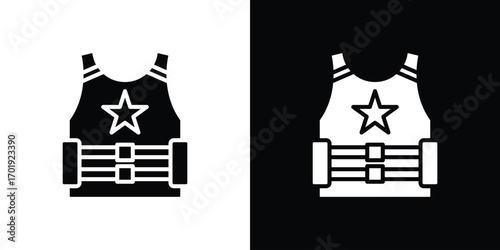 Bulletproof vest icon symbol for templates, web design and infographics
