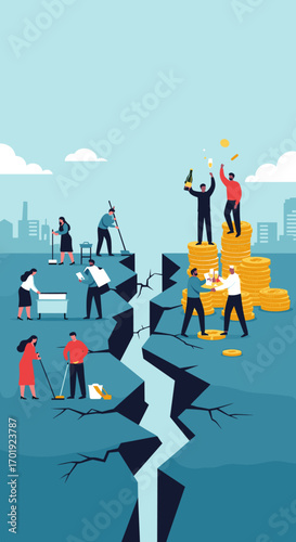 Understanding the wide gap between people working to rebuild and those celebrating wealth accumulation