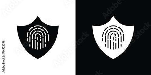 Biometric security icon symbol for templates, web design and infographics