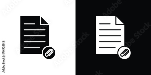 Attach document icon symbol for templates, web design and infographics