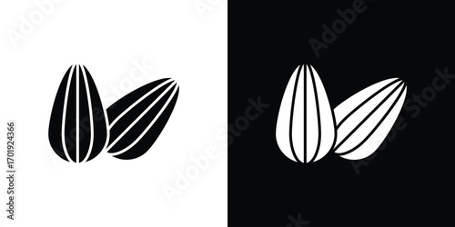 Almond icon symbol for templates, web design and infographics