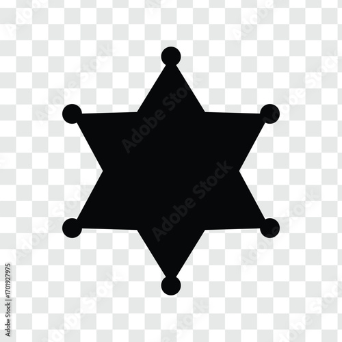 Police Icon on White Background Transparent