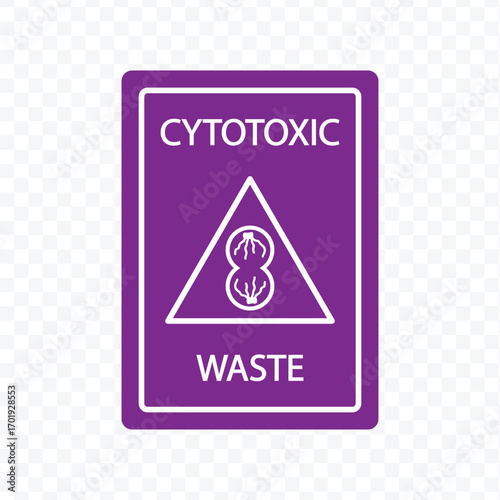Purple Cytotoxic Waste Symbol Transparent Background