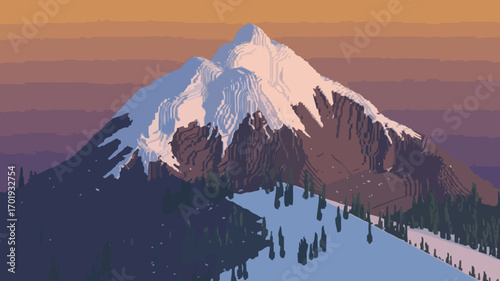 Mountain landscape vector illustration
