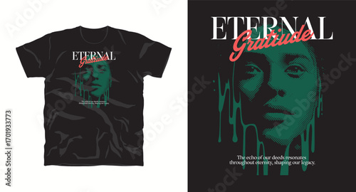 Eternal typography motivational slogan graffiti style t shirt design