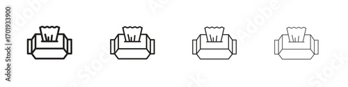 Wipes pack icons. thin line symbols in strokes
