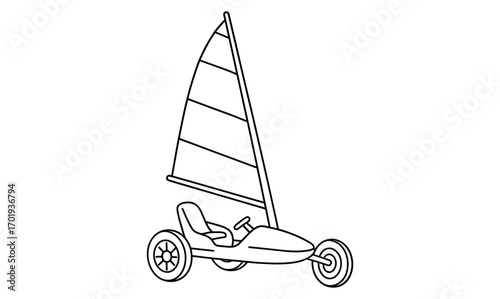 Wind powered car coloring page for creative kids and educational activities