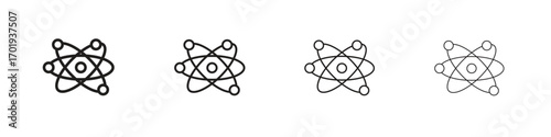 Science icons. thin line symbols in strokes