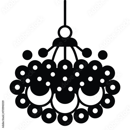 bubble soap chandelier vector icon