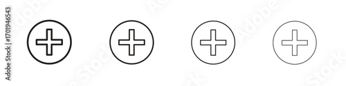 Add icons. thin line symbols in strokes