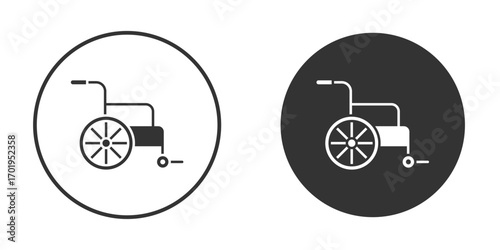 Wheelchair icon or Logo. Flat Style vector EPS.
