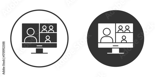 Webinar icon or Logo. Flat Style vector EPS.